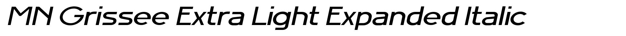 MN Grissee Extra Light Expanded Italic image